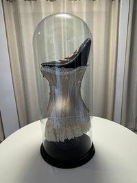 Extremely Rare CB Corset Display, ca. 1880 – Original Victorian Corset Under Glass Dome