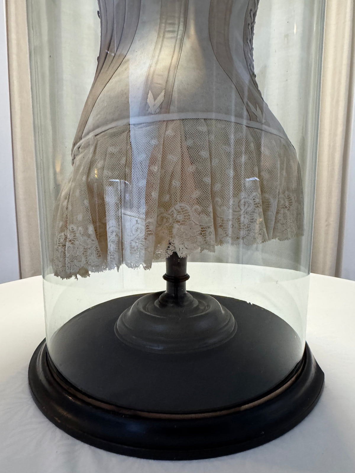 Extremely Rare CB Corset Display, ca. 1880 – Original Victorian Corset Under Glass Dome