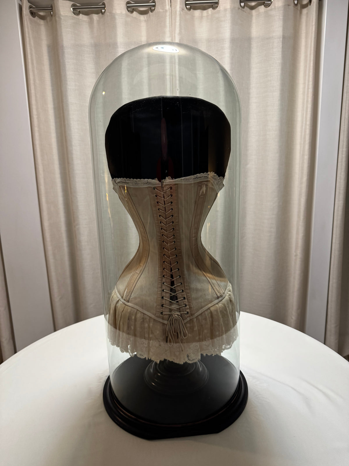 Extremely Rare CB Corset Display, ca. 1880 – Original Victorian Corset Under Glass Dome