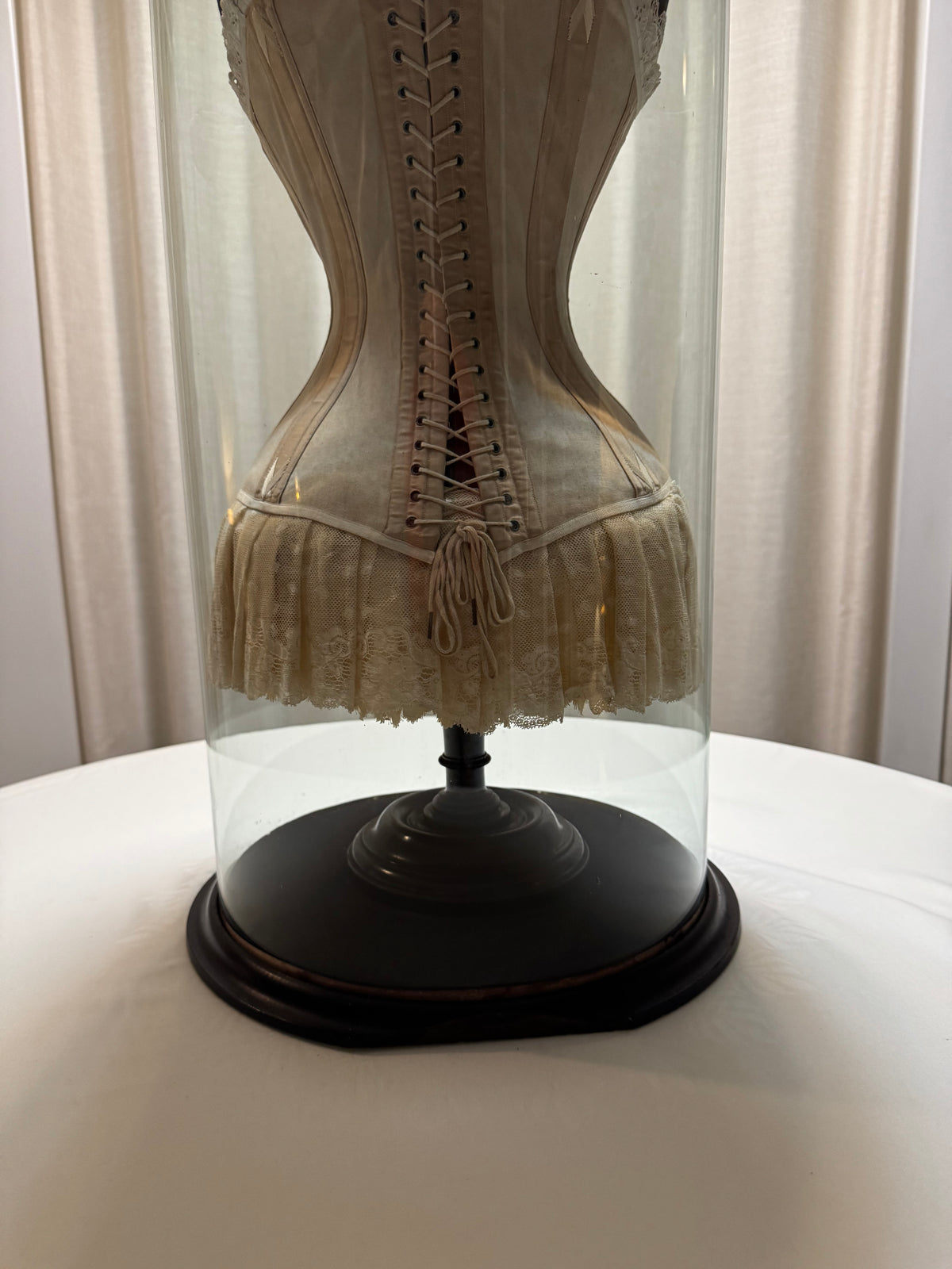 Extremely Rare CB Corset Display, ca. 1880 – Original Victorian Corset Under Glass Dome
