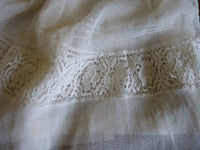 Christening Gown with Original Photo, England, ca. 1923 – Net Tulle & Lace, Silk Slip