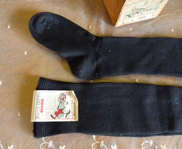 BUSTER BROWN Antique Boys Stockings, 1920s
