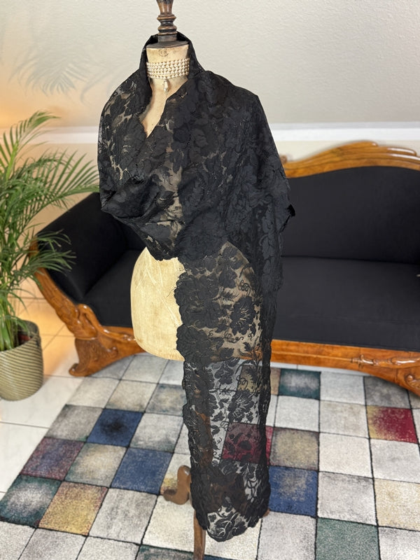Black Lace Scarf, ca. 1905