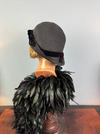 Antique Asymmetrical Straw Hat, England, ca. 1920