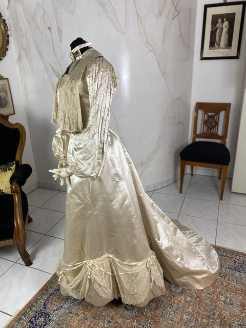 Antique Silk Wedding Dress, ca. 1901 – ANTIQUE GOWN