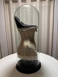 Extremely Rare CB Corset Display, ca. 1880 – Original Victorian Corset Under Glass Dome