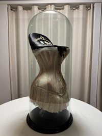 Extremely Rare CB Corset Display, ca. 1880 – Original Victorian Corset Under Glass Dome