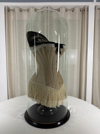 Extremely Rare CB Corset Display, ca. 1880 – Original Victorian Corset Under Glass Dome