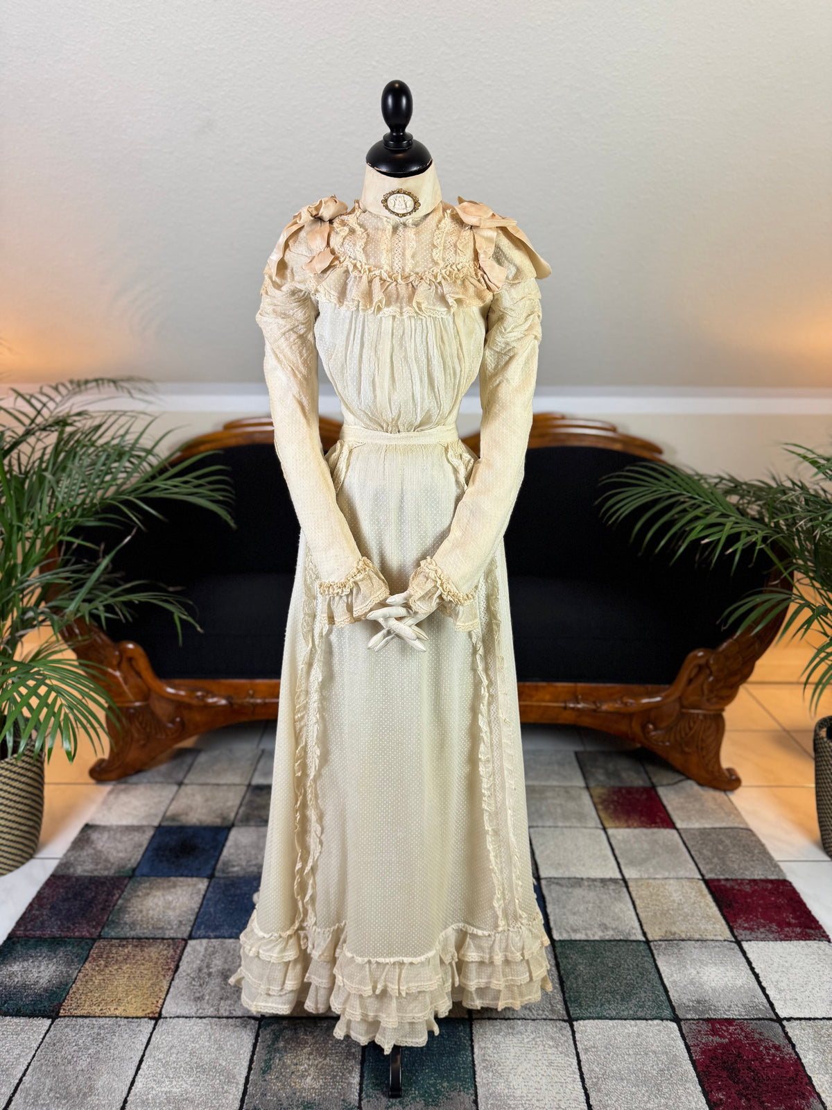 Antique Victorian Wedding Dress, ca. 1896