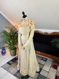 Antique Victorian Wedding Dress, ca. 1896