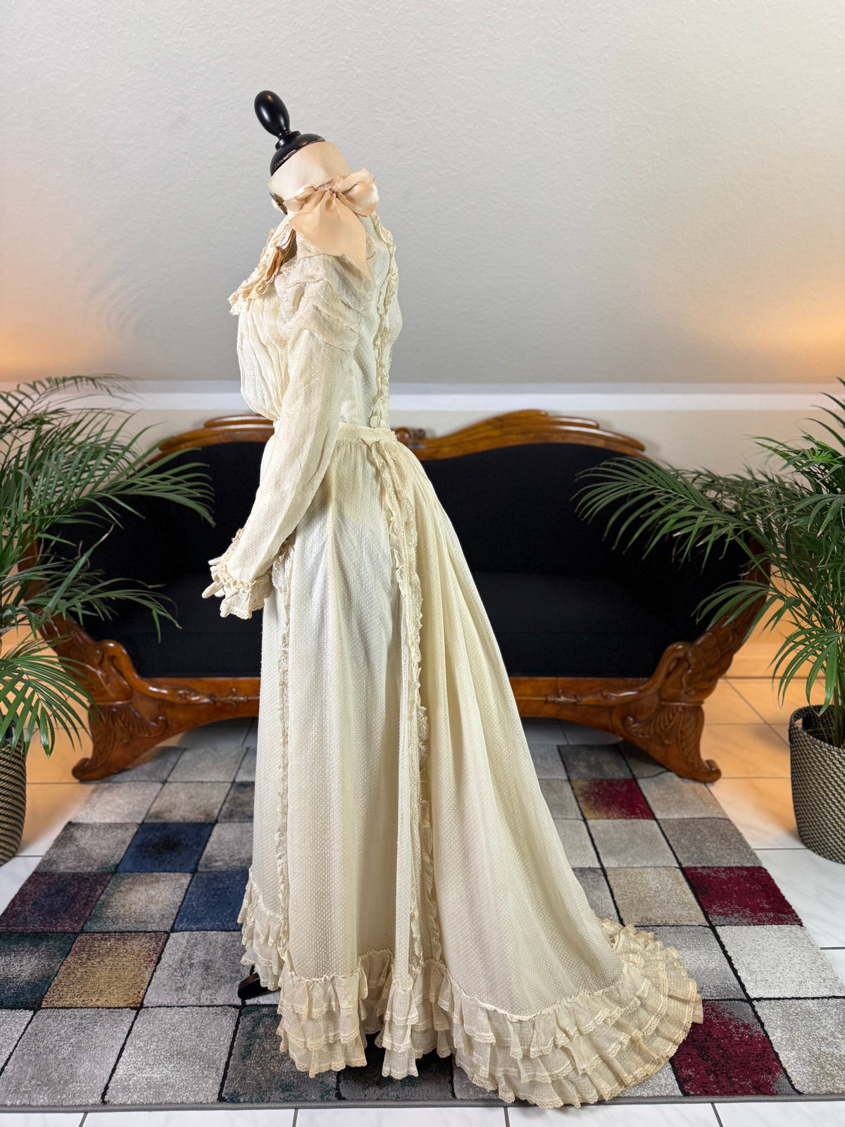 Antique Victorian Wedding Dress, ca. 1896