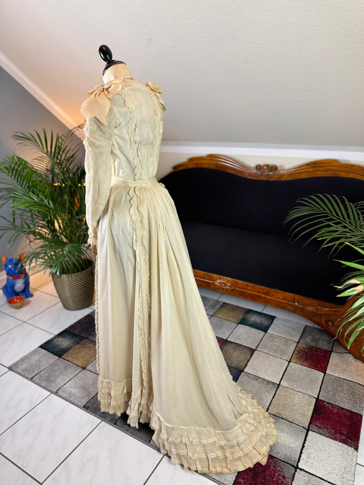 Antique Victorian Wedding Dress, ca. 1896