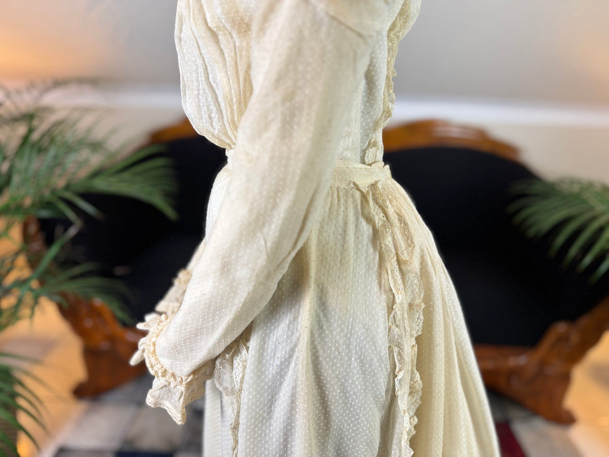 Antique Victorian Wedding Dress, ca. 1896
