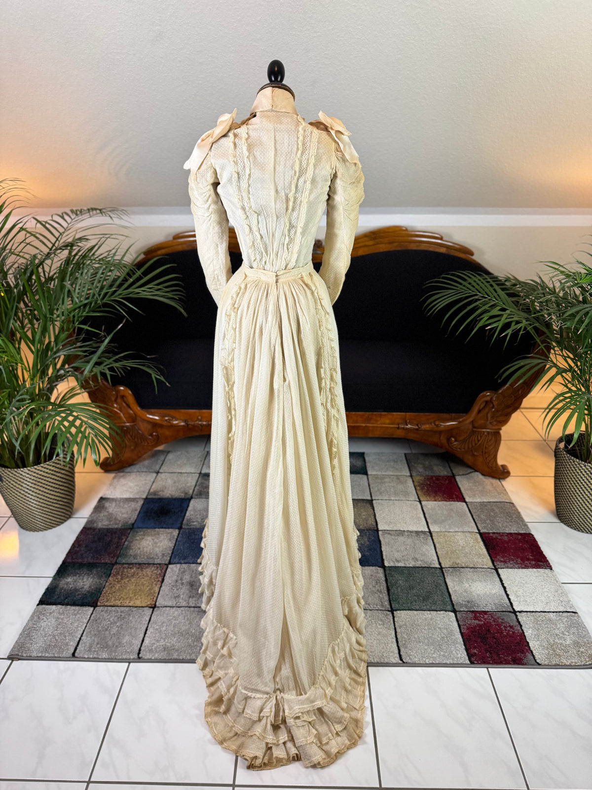 Antique Victorian Wedding Dress, ca. 1896