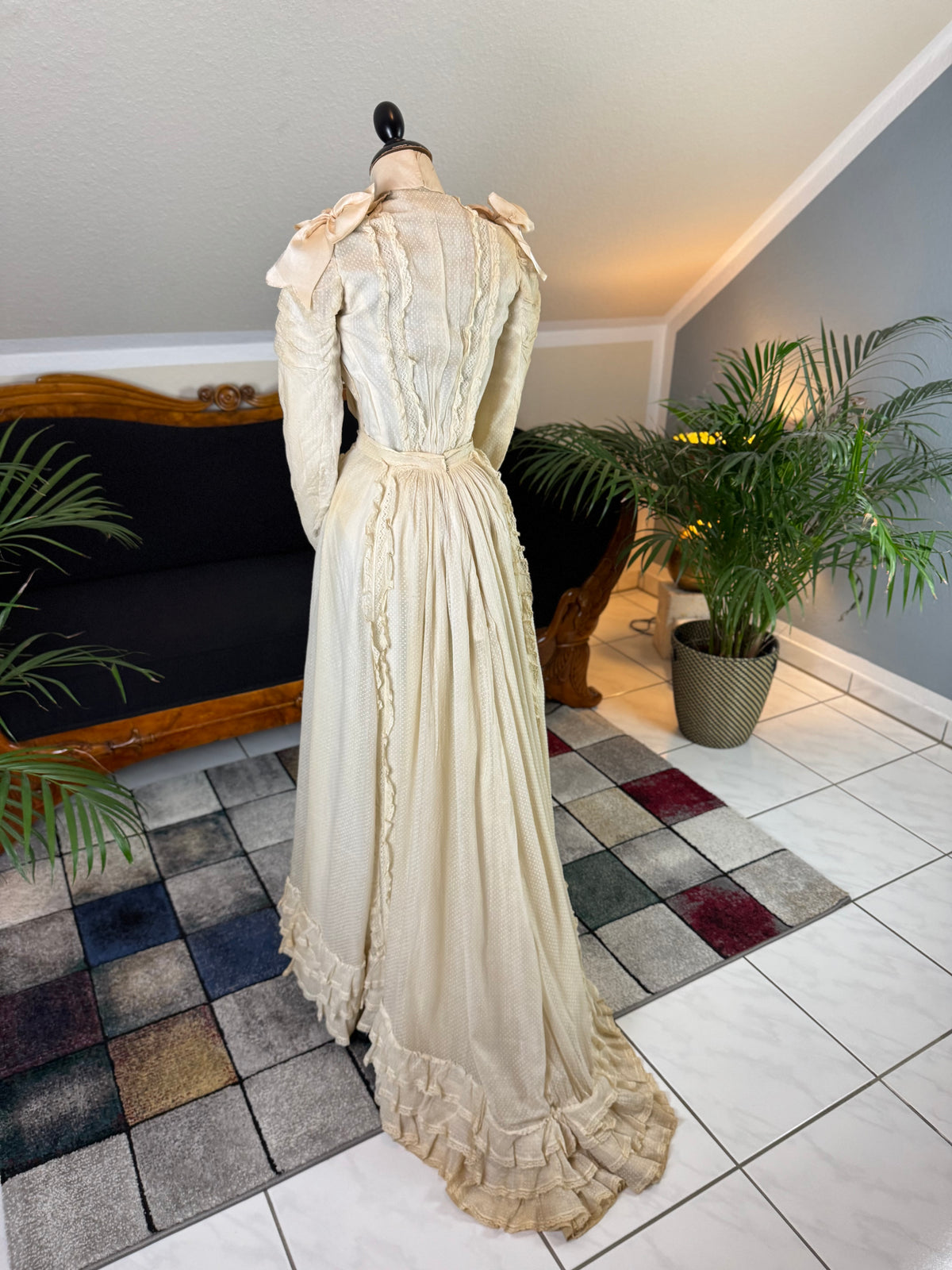 Antique Victorian Wedding Dress, ca. 1896