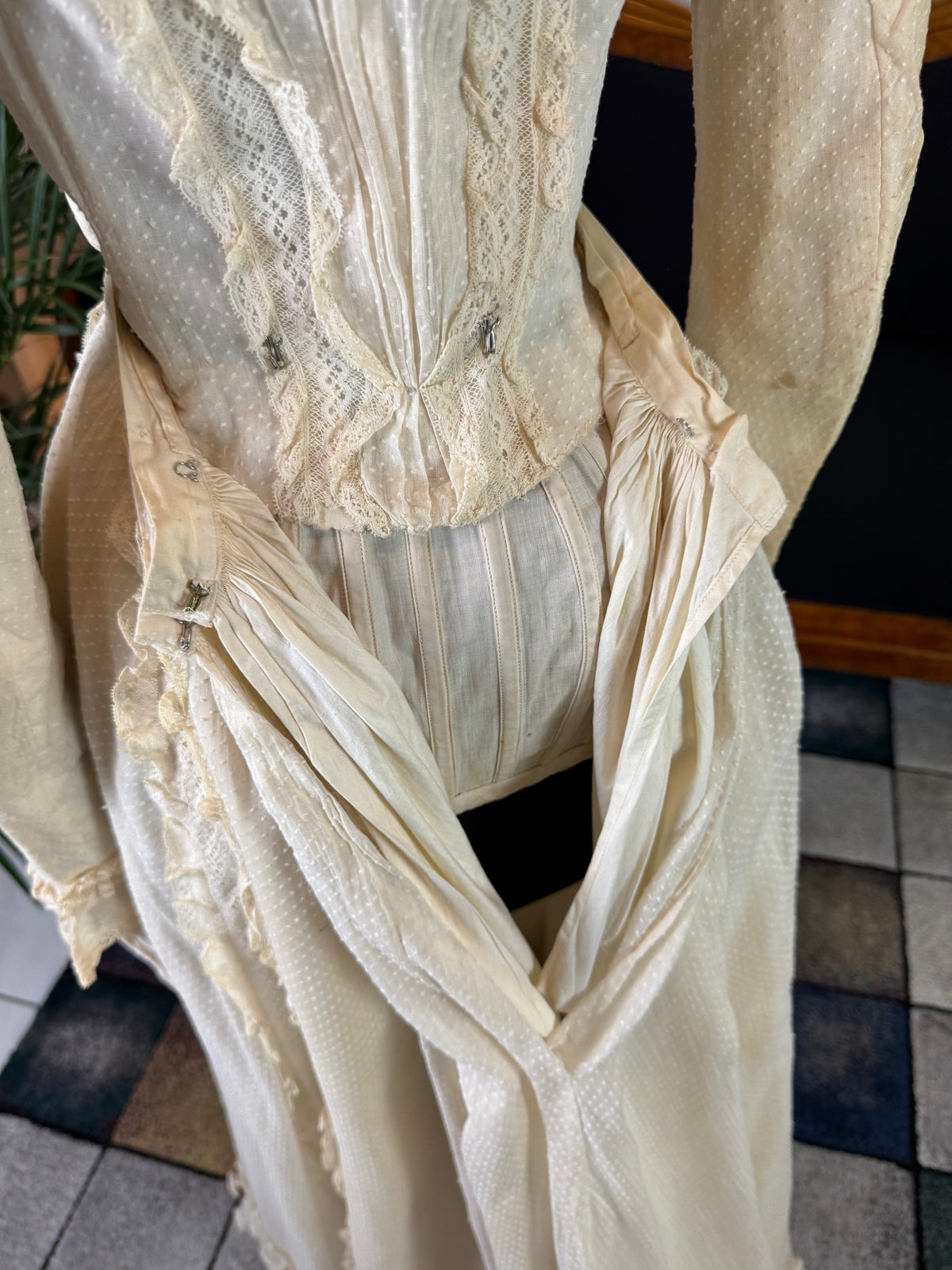 Antique Victorian Wedding Dress, ca. 1896