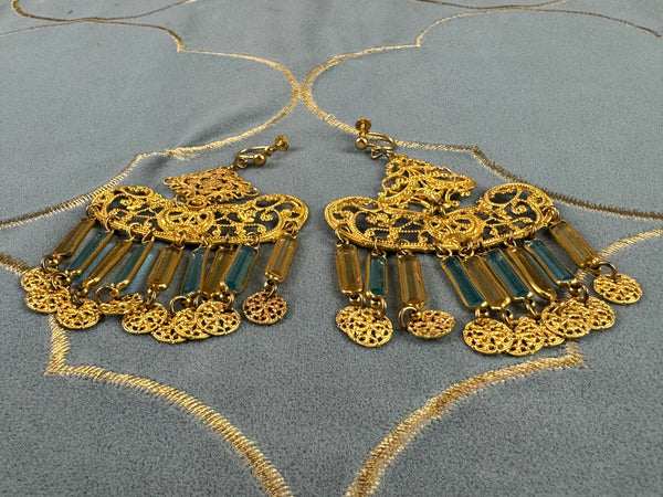 Antique Theatrical Earrings, Germany, ca. 1890-1910