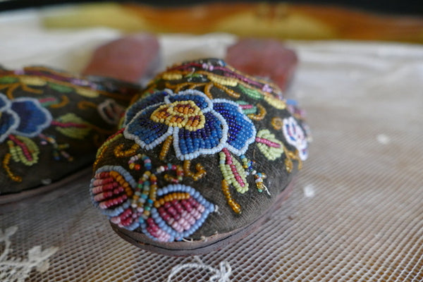Embroidered Slippers, England, 1870s