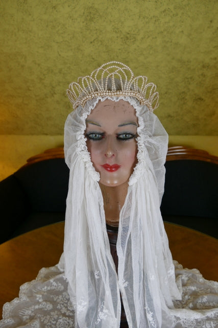 Couronne de cire ancienne, Mode de Paris, années 1920