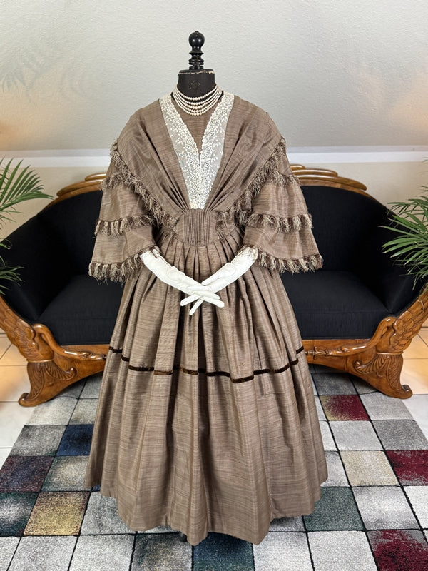 victorian women's dress Lace S Susie Q Antique Victorian Governess Dress, England,