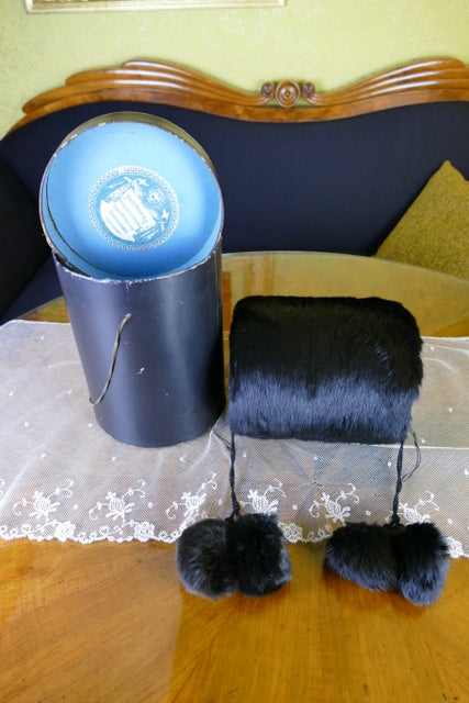 HIERTEIS Antique Fur Muff, Germany, ca. 1910