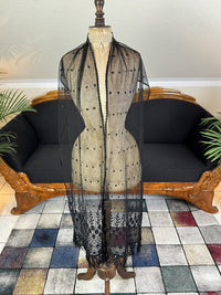 Polka Dot Tulle Shawl, ca. 1910
