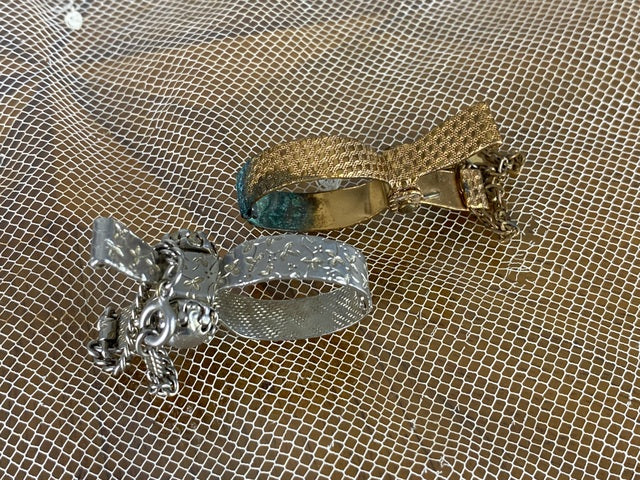 Two Skirt Clips, ca. 1890