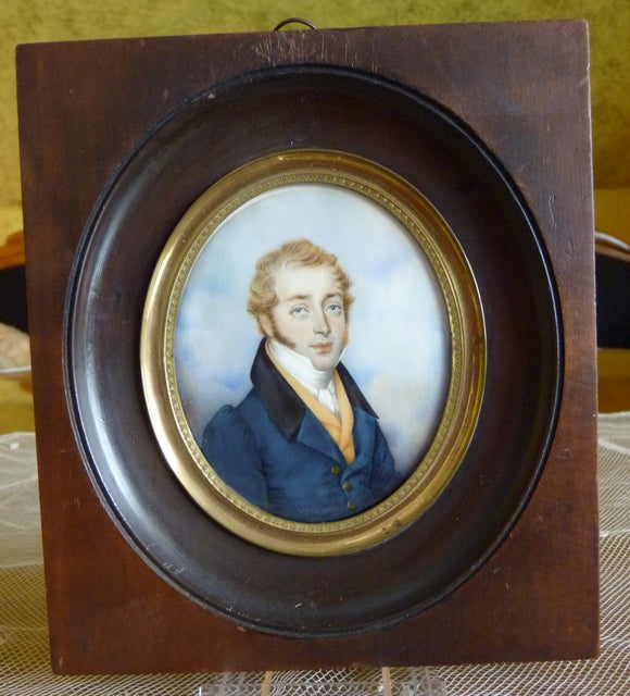 BELNOS Miniature Portrait, ca. 1835