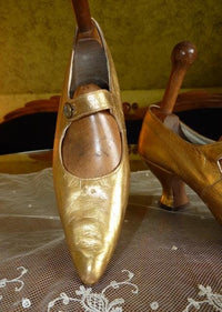 Golden Evening Shoes, Vienna and London, ca. 1912