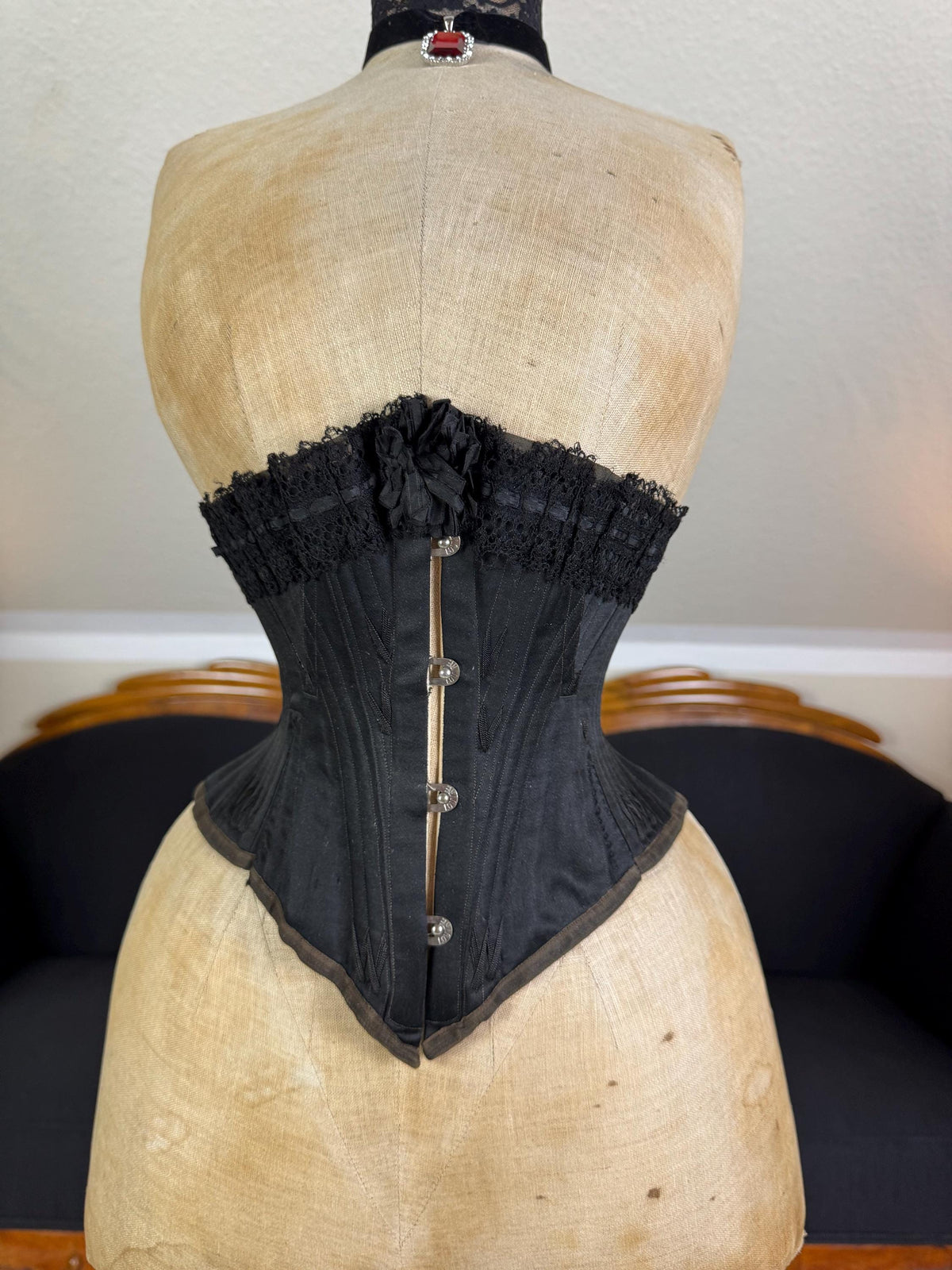 GRAND MAGASINS DU LOUVRE Waist Corset, Paris, ca. 1870