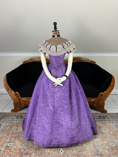 antique victorian evening dress 1860